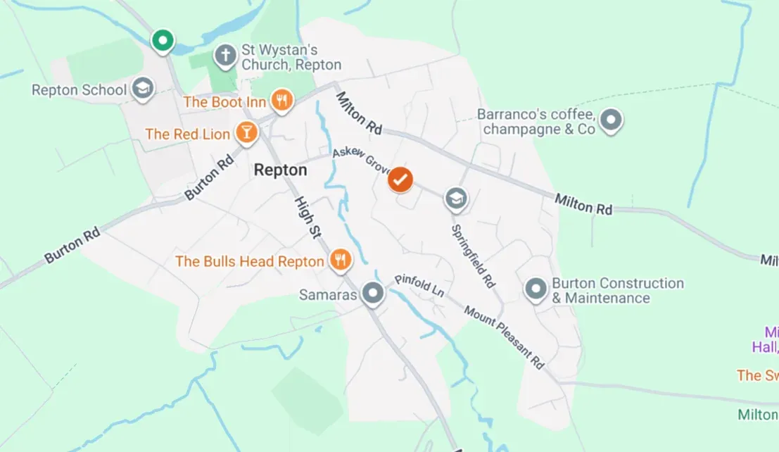 Map of our Repton service area